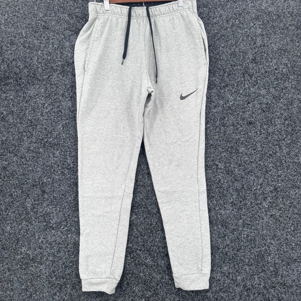 Nike Dri-FIT Mens Medium Gray Tapered Fleece Joggers Sweatpants CU6261-063